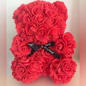 🌹 Flower Rose Forever Red Bear 🧸 🥀
